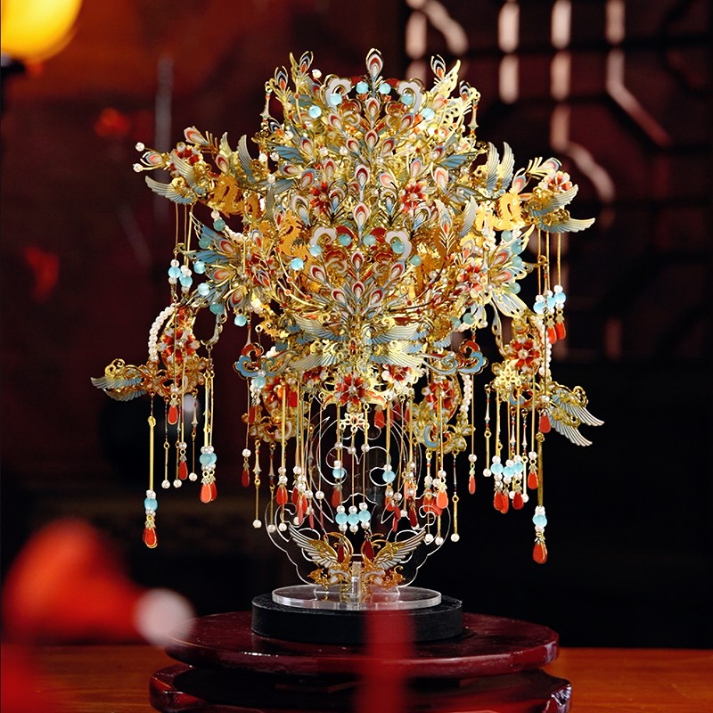 拼酷九龙九凤冠3D金属拼图模型手工diy情侣结婚纪念情人节礼物