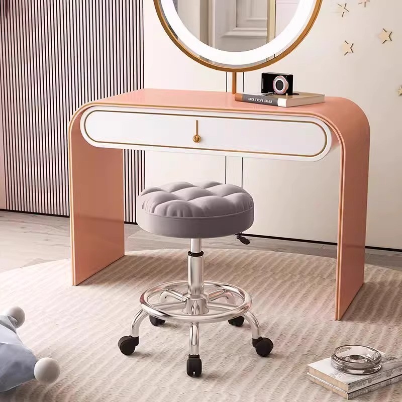 大工椅凳旋转升降圆凳子家用滑轮美发店美甲美容凳专用理发店凳子