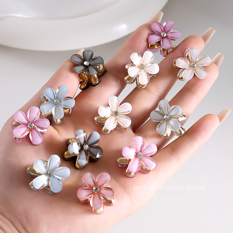 山茶花迷你小抓夹发夹女侧边编发发饰小号刘海夹碎发夹子头饰发卡