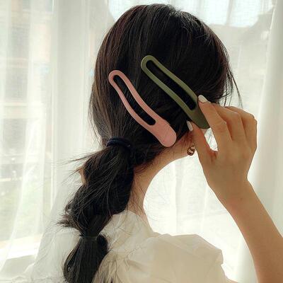 头发夹子大全超大韩式简约夹子头饰网红少女碎发发夹顶夹ins磨砂