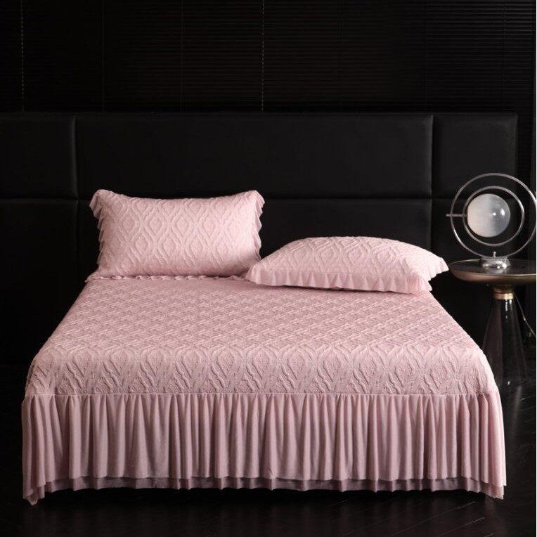 2025新款CC床上用品凉感抗菌提花凉席床裙zb床盖款111