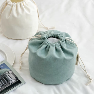 多色大中小号圆底抽绳束口收纳袋内胆包内置包通用口红化妆品收纳