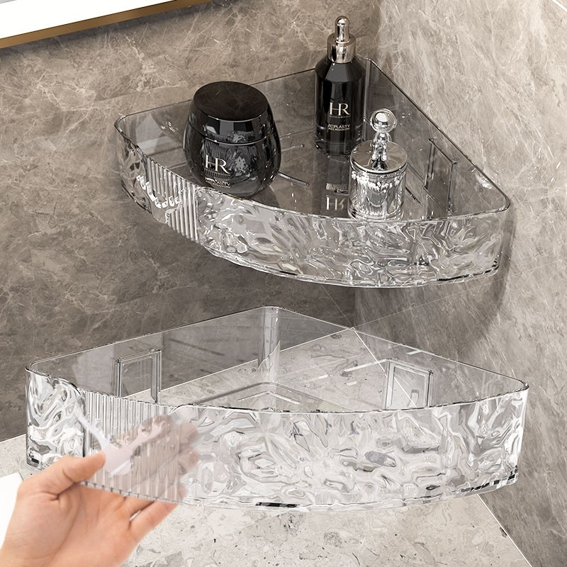 卫生间置物架浴室三角架子免打孔厕所洗漱台上方壁挂洗澡墙角收纳