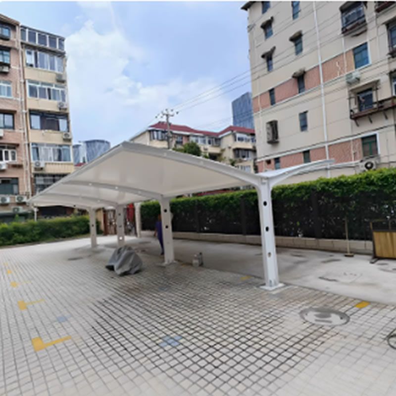 小区充电桩停车棚电动车膜结构车棚自行车棚拱形棚遮阳雨棚汽车棚