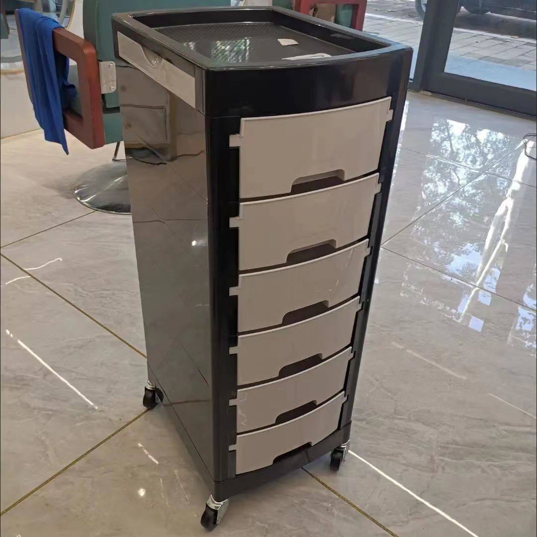 新款美容小推车美发车发廊工具车多功能储物工具柜复古理发店杠车