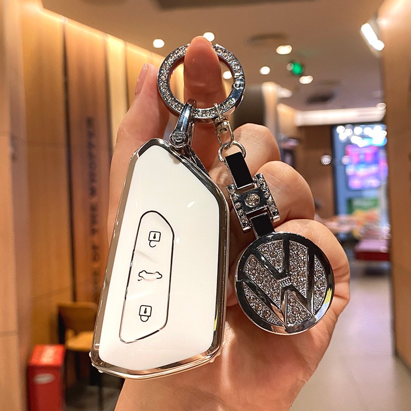 赤鲨大众高尔夫8钥匙套车id4xcrozz凌渡L包id3女id6揽境途昂壳扣