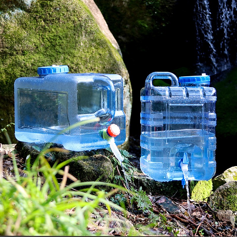 家用桶装手提纯净水桶加厚大容量车载便携矿泉水桶功夫茶具储水桶