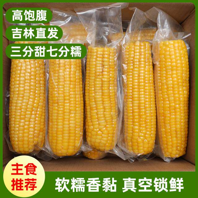 【试吃两根】2025头茬东北吉林四平黄糯玉米真空包装10根整箱5斤