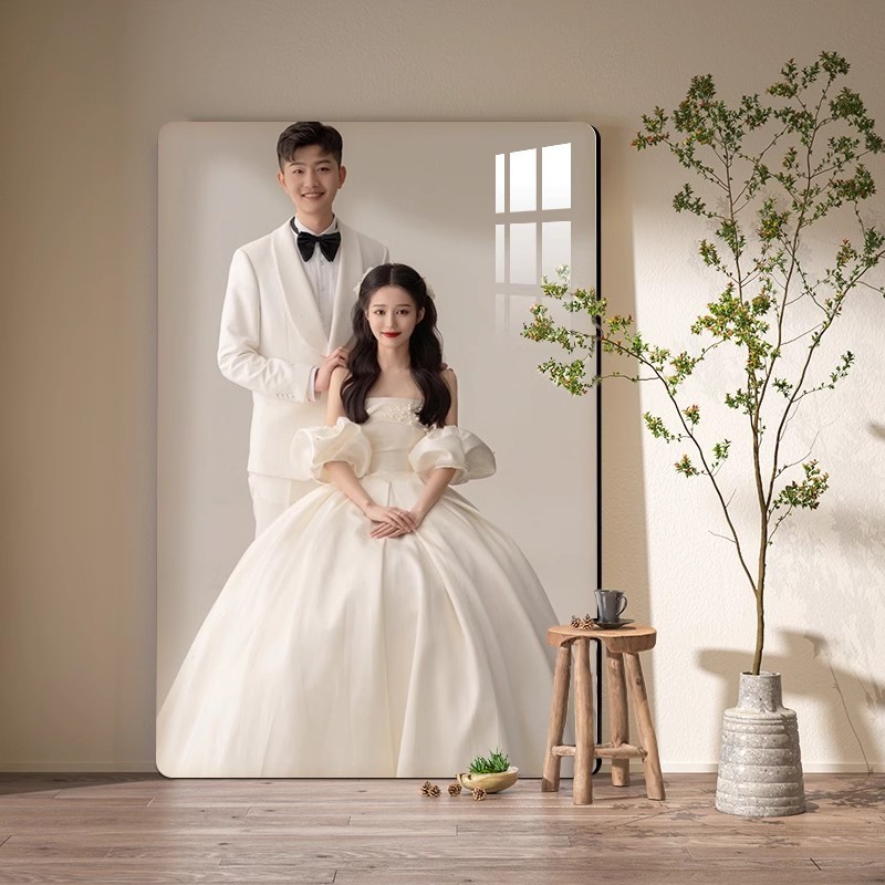 【挂墙相框】纪念婚纱照美好洗照片水晶结婚照大尺寸照片放大打印