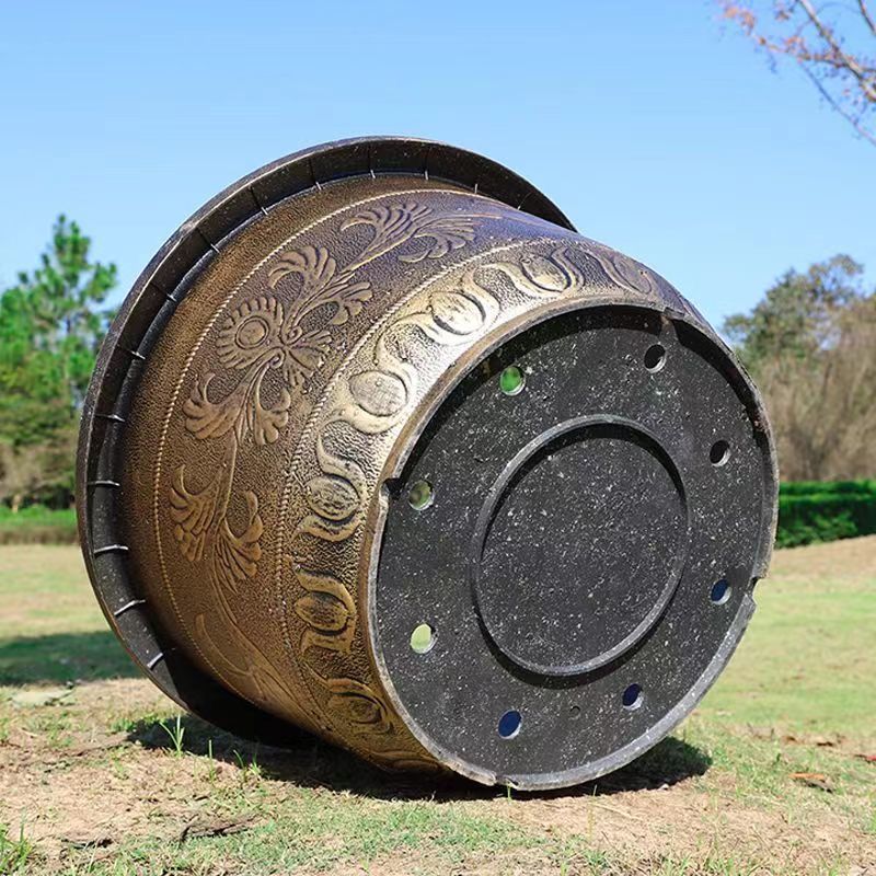 耐用大花盆户外特大号加厚树脂花盆果树铁树庭院阳台种树养荷花盆