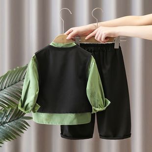 男童汉服日常可穿幼儿园男童汉服套装2025春秋新款儿童新中式唐装