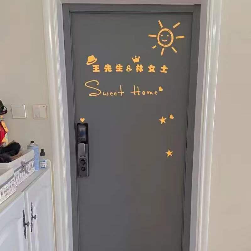 入户门隔音软包入户门门贴纸整张自粘卧室铁木旧门翻新隔音降噪保