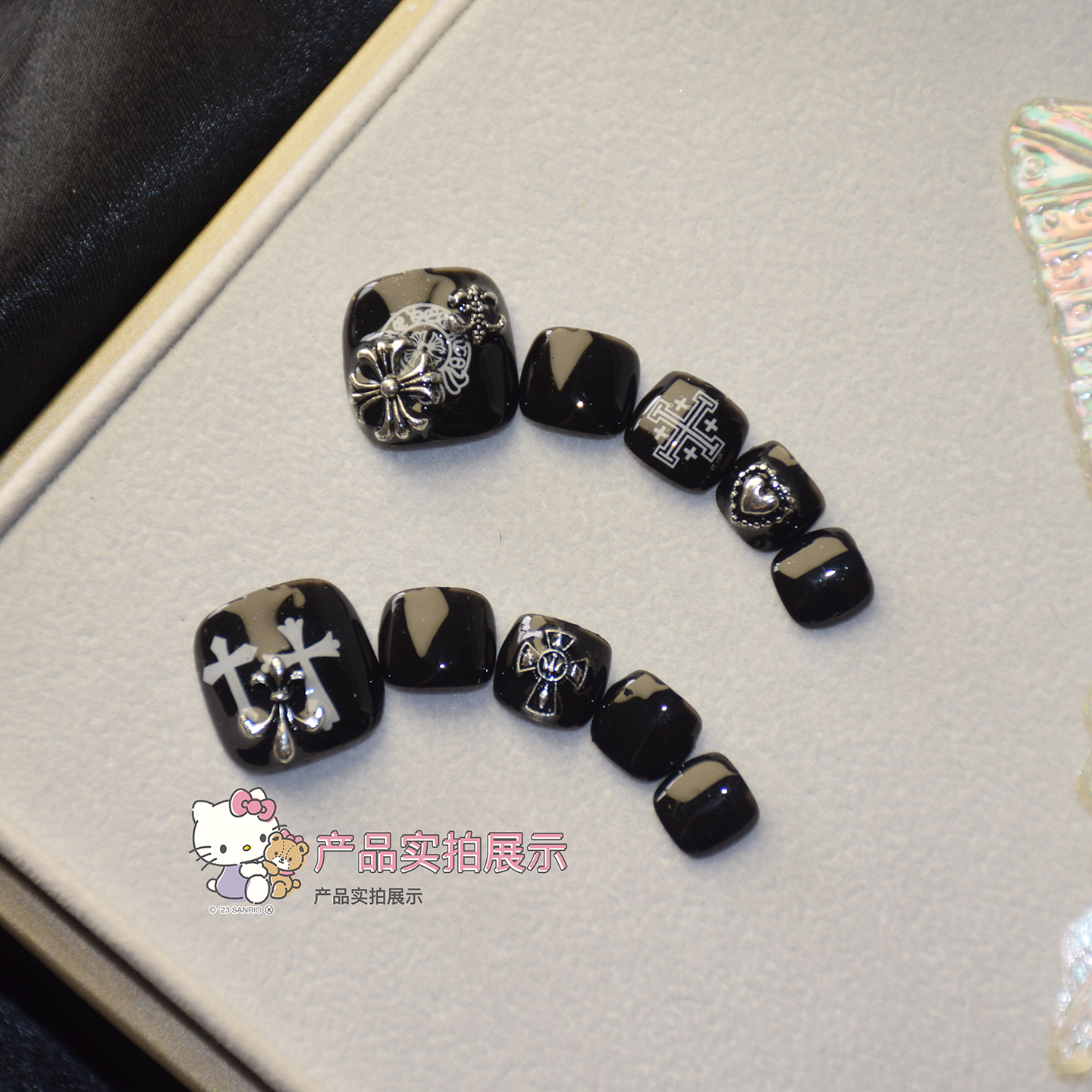 穿戴成品贴片短款纯手工高级黑色