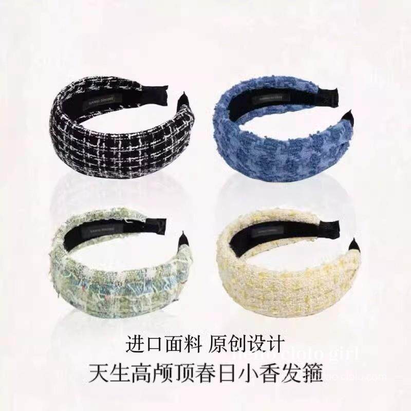 春夏小香风宽边发箍女气质高级感增高颅顶头箍发卡洋气头发饰fb83
