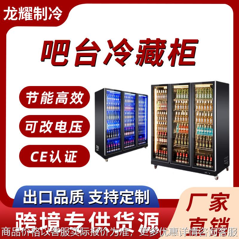 商用冰柜保鲜冷藏柜立式酒吧展示冰箱外贸便利店三门饮料啤酒柜