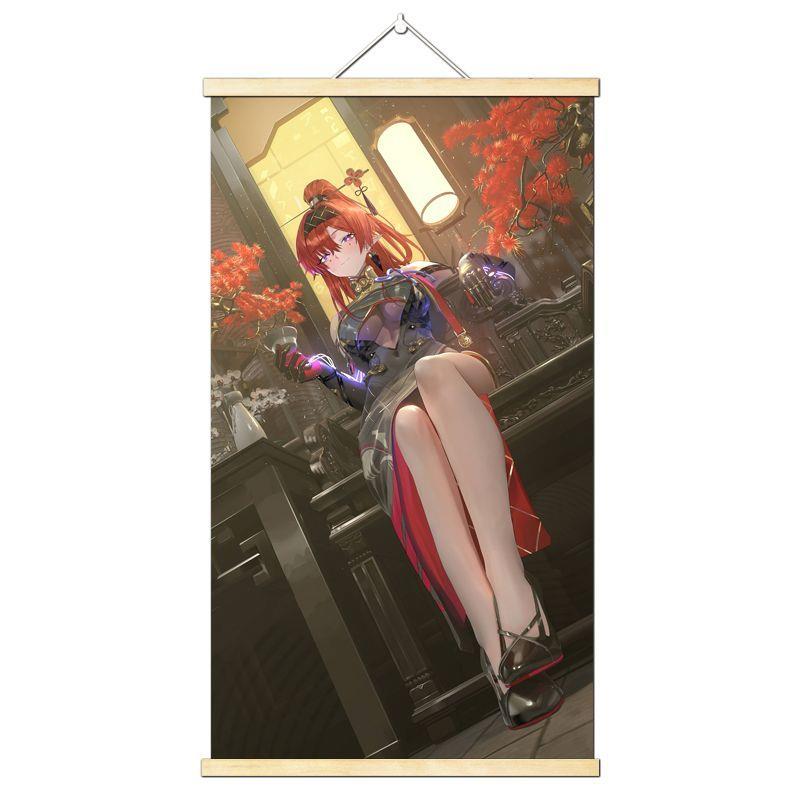 40*70挂画-鸣潮系列吟霖挂画二次元海报卷轴布画装饰定制