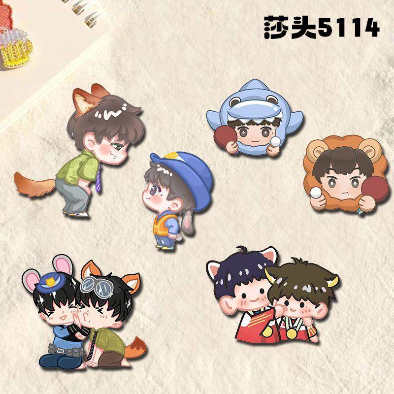 王楚钦孙颖莎周边胸针莎头组合别针助力奥运纪念小礼物书包挂饰礼