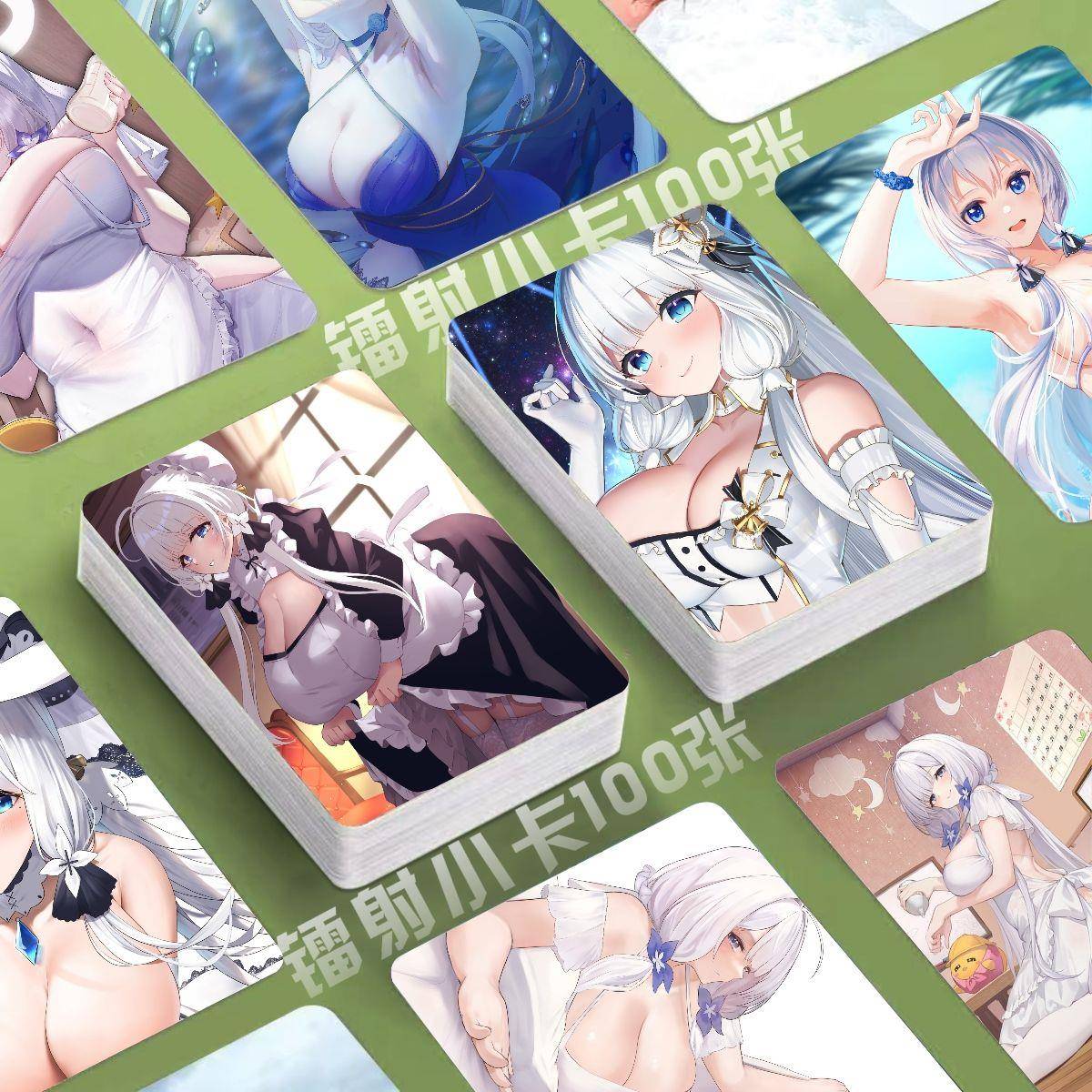 碧蓝航线光辉周边镭射小卡100张游戏动漫3寸圆角LOMO卡片照片