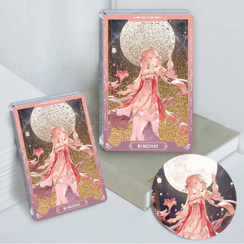 版鸣潮今汐流沙麻将咕卡吧唧摆件学生创意立牌透明卡砖礼物