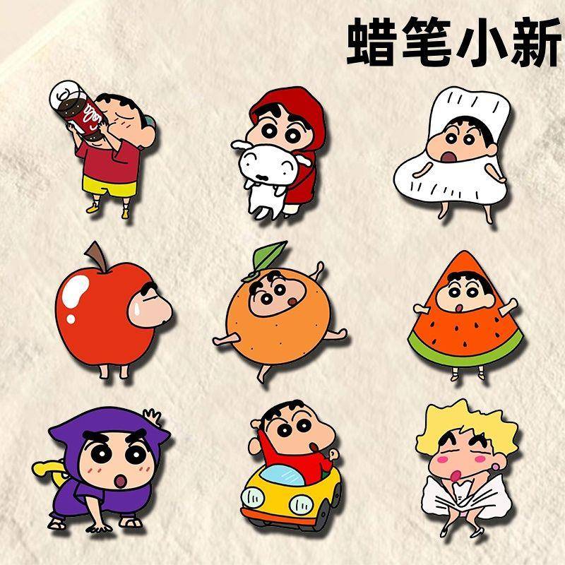 蜡笔小新周边新款胸针亚克力卡通动漫可爱高颜值徽章学生书包别针