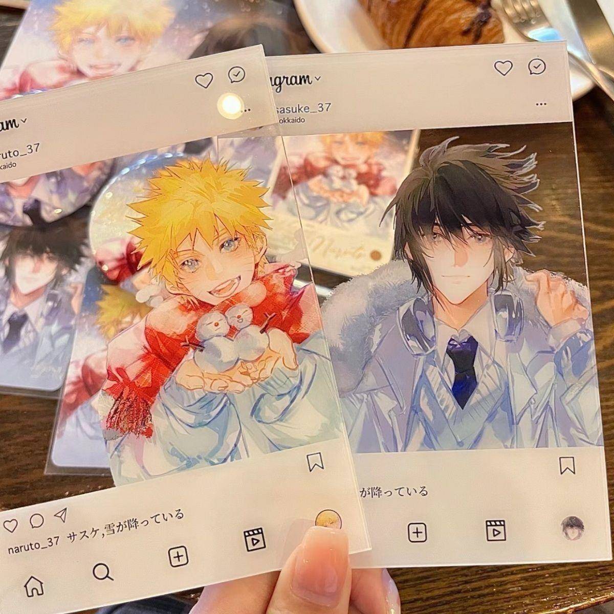 适用火影忍者动漫ins同人卡通周边宇智波佐助高颜值亚克力拍照diy