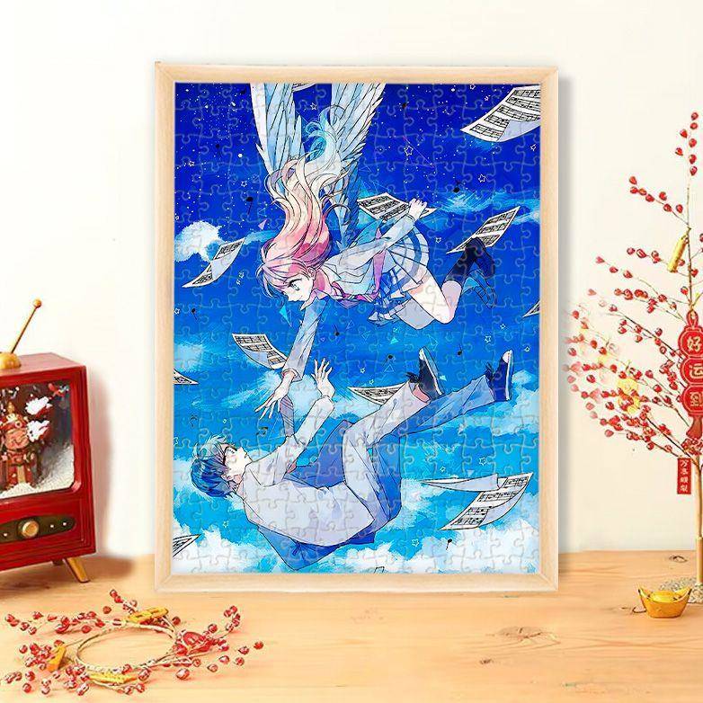 四月是你的谎言木质拼图2000片以上动漫二次元桌面摆件送闺蜜diy