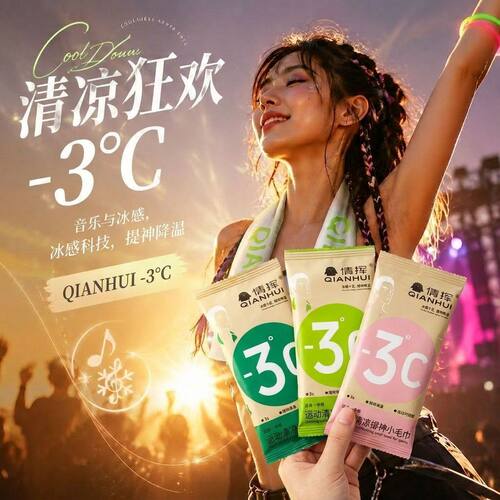 清凉湿巾冰感降温运动军训