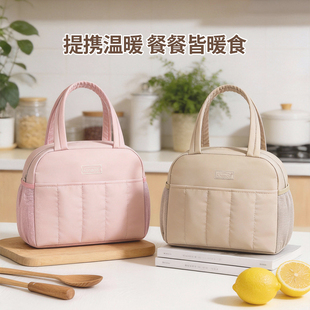 饭盒手提袋子保温袋上班族便当包铝箔加厚小学生便当袋户外手提包