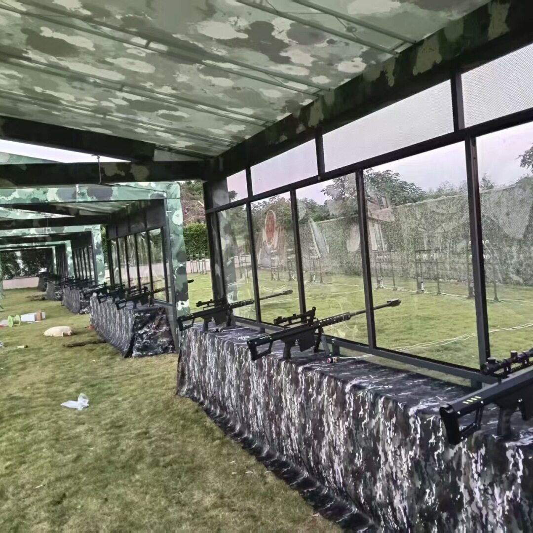 黑龙江户外娱乐射击项目枪林弹雨共享水炮水枪军事射击游乐气炮枪