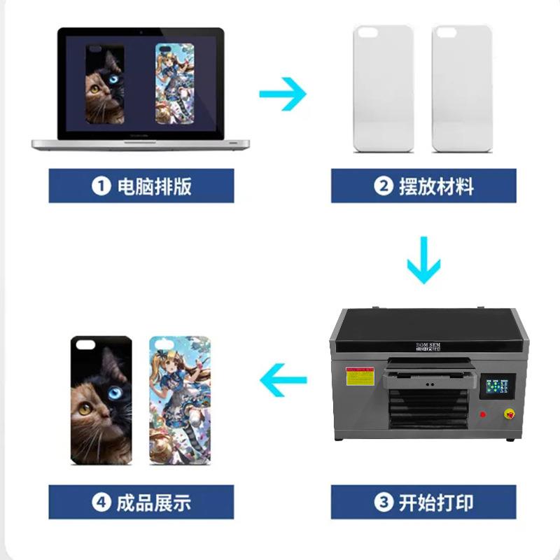 A3视定位DS-A3UV-uv打壳印机小型平板印刷水晶标亚克手机酒工觉业