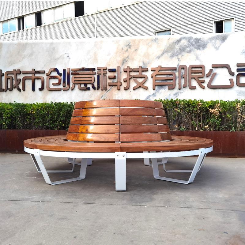 户树座椅不锈钢圆商形场广场公园休围BZY-88-0闲椅创意露天靠外背