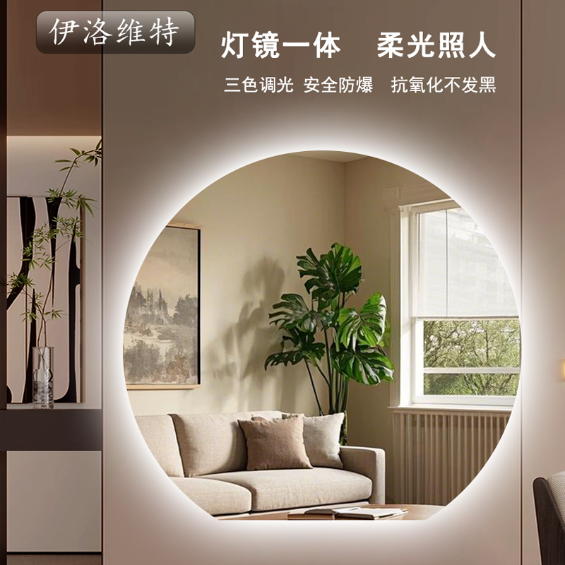 伊洛维特圆切超白玻壁挂服装店镜