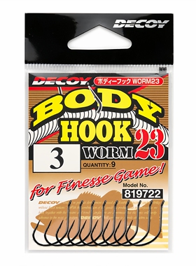 日本DECOY胜一WORM23wacky钩倒吊钩软饵软虫钩防挂路亚钩黑坑