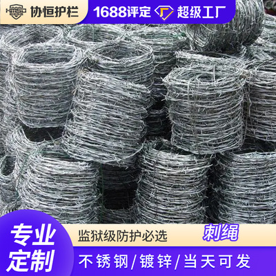 刺绳刺铁丝 带刺钢丝刺绳热镀锌防锈防爬刺pvc养牛养羊果园围栏网