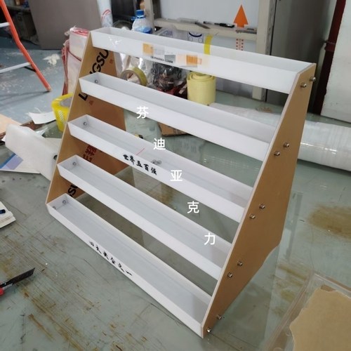 亚克力白色置物架多层阶梯陈列架