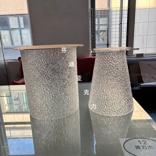 石头纹圆形亚克力桌腿圆柱脚定制