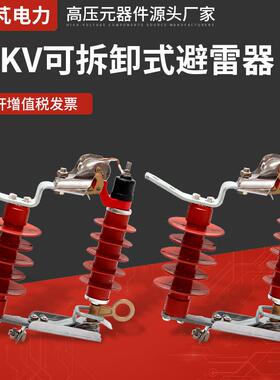 10KV可拆卸式避雷器HY5WS-17-50DL-TB可卸式复合型避雷器户外高压