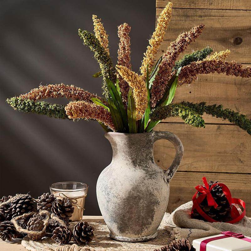 侘寂风花瓶陶瓷高级感陶罐软装客厅复古花瓶中式玄关电视柜装饰品