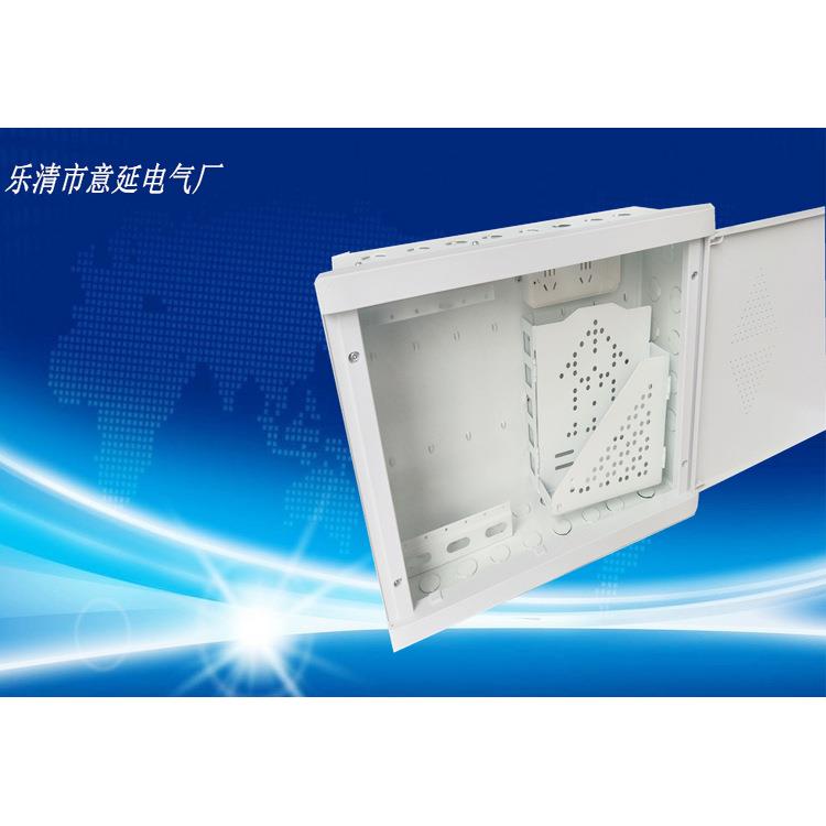 厂家供应可定制1.0厚300*350带插座塑面光纤入户箱户内弱电箱