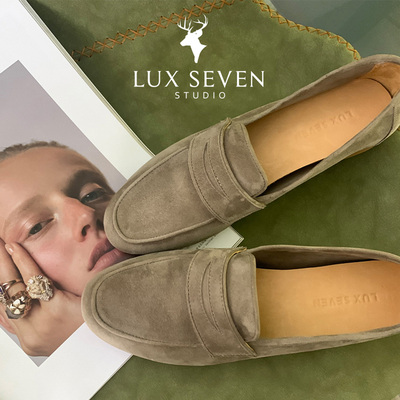 Lux Seven好穿到飞起  复古雅丹风 超软羊猄羊皮乐福鞋女