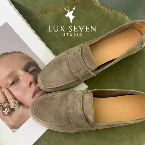 Lux Seven好穿到飞起  复古雅丹风 超软羊猄羊皮乐福鞋女