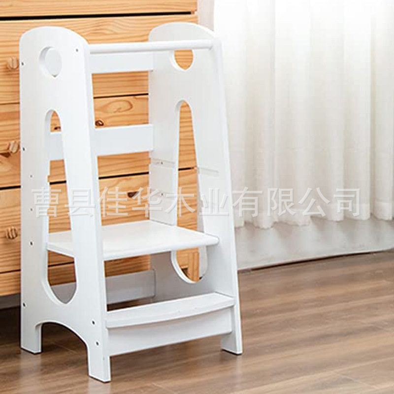 跨境儿童站立学习塔可调节木制台阶凳厨房柜台幼儿原装厨房台阶凳