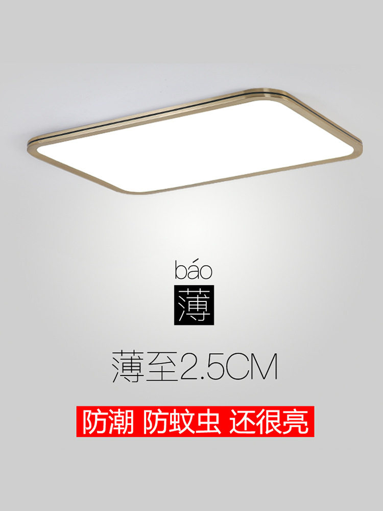 超薄轻奢客厅灯吸顶灯现代简约大尺寸厅灯led灯长方形卧室书房灯