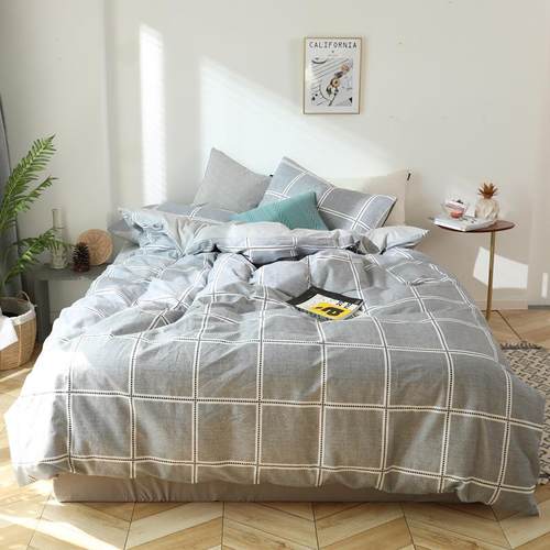 复古全棉双人床包四件套纯棉北欧床单被套床笠三件套