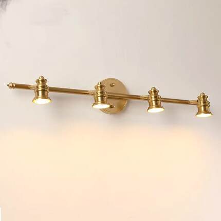 北欧led镜前灯全铜镜柜梳妆台防水防雾洗手间简约现代日式灯