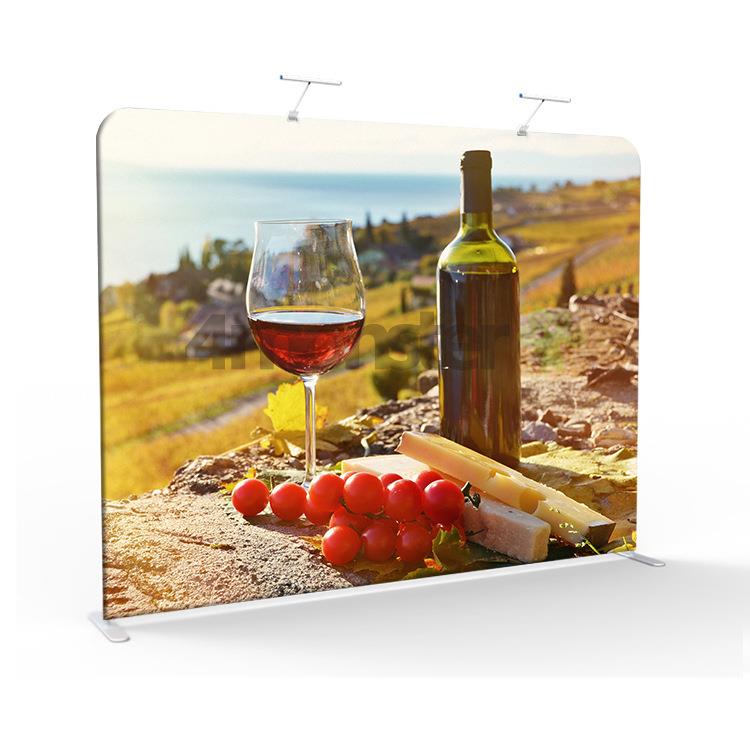 供应铝合金广告背景展示架折叠展示快幕秀便携式广告架