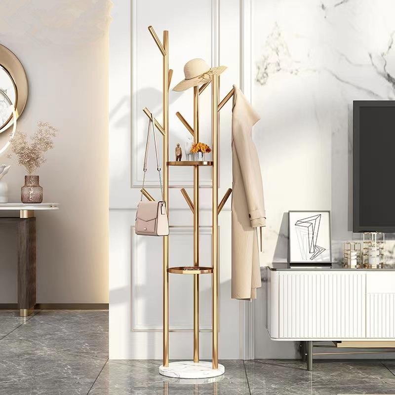 衣架落地卧室挂衣架衣帽架家用架子客厅衣服架轻奢晾简易铁艺单杆