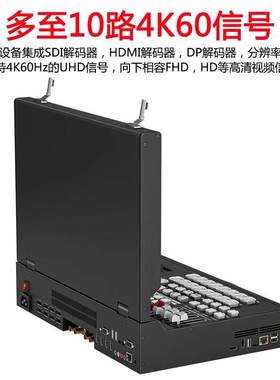 DeviceWell中帝威UHS96104K导播台10通道6路直播录播切换台一体机