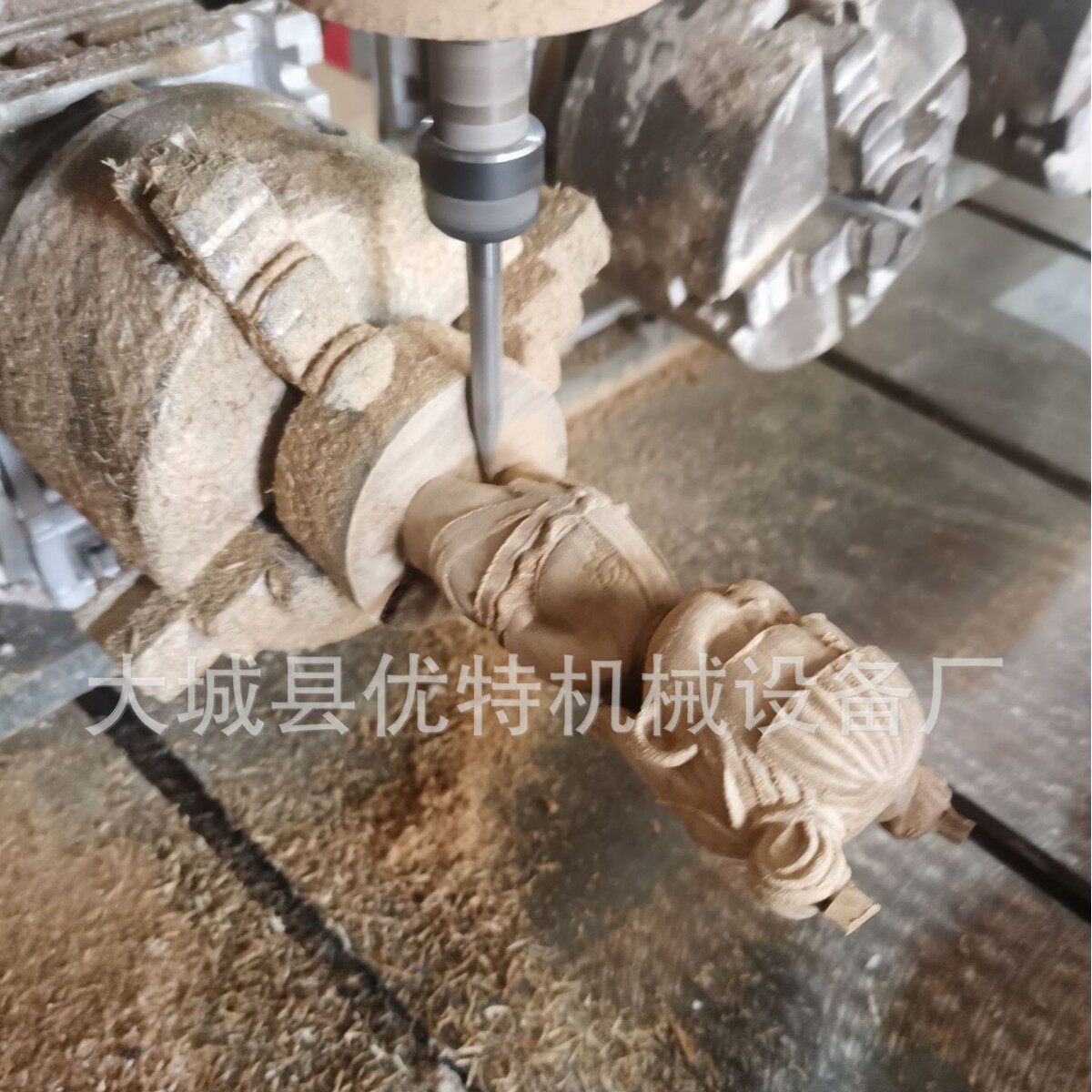 圆柱立体数控雕刻机工艺品手把件摆件雕刻机四轴数控雕刻机