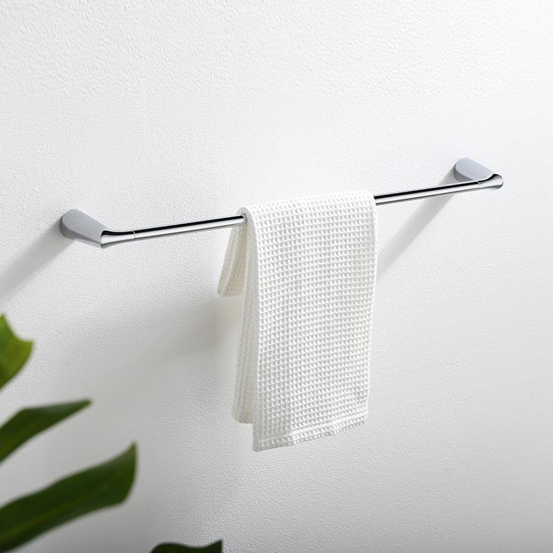 北美电商简约不锈钢单杆毛巾架浴巾架毛巾杆毛巾环双杆毛巾架